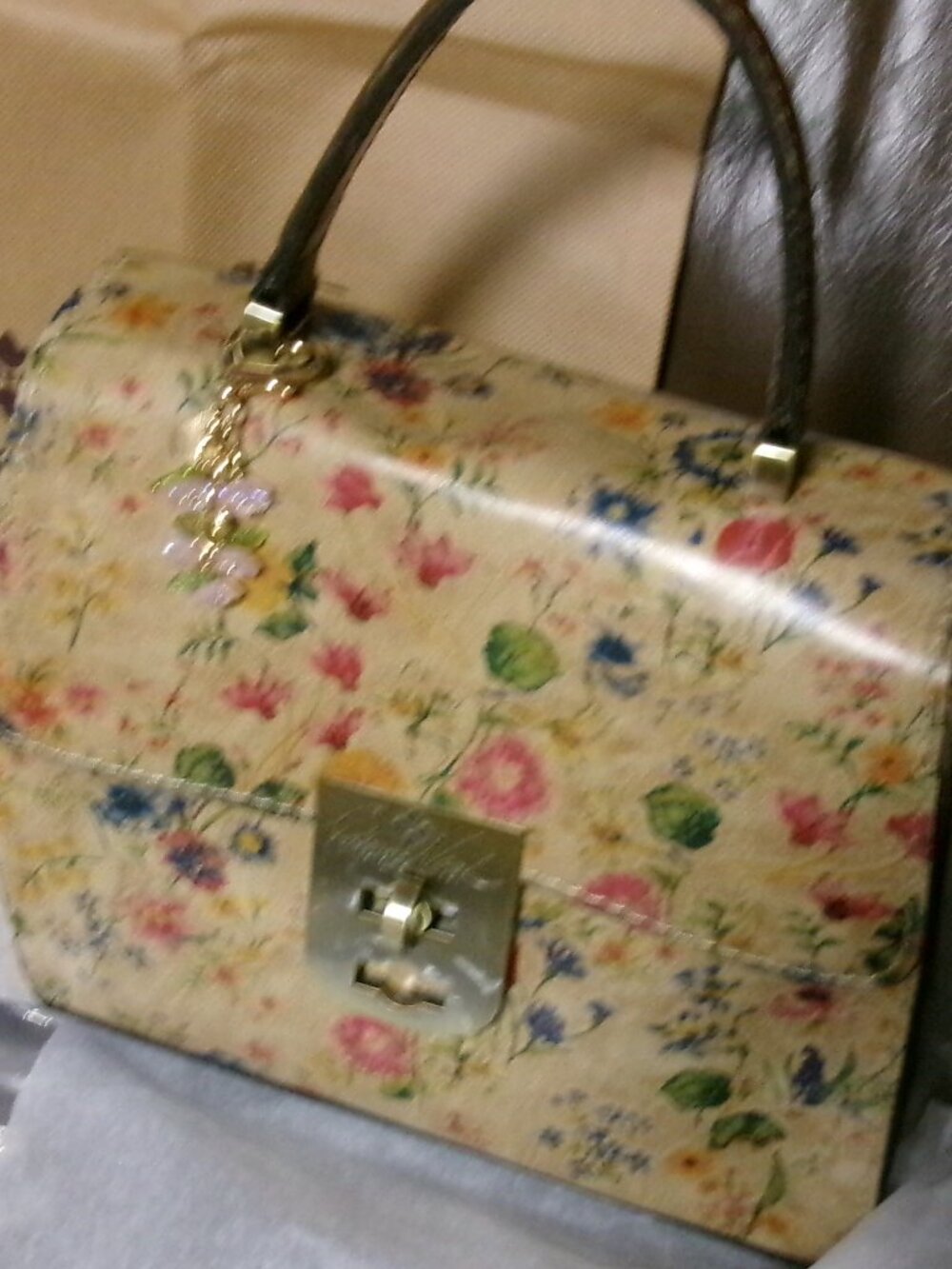 NWT Patricia Nash Prairie Rose Leather Top Handle Satchel with Crossbody Strap